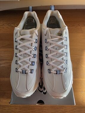 Skechers Women's Premium White/Blue Athletic Sneakers Size 10